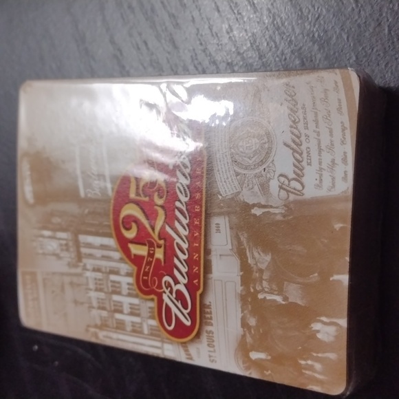 Budweiser Red and Gold 125th Anniversary Tin - Picture 4 of 5